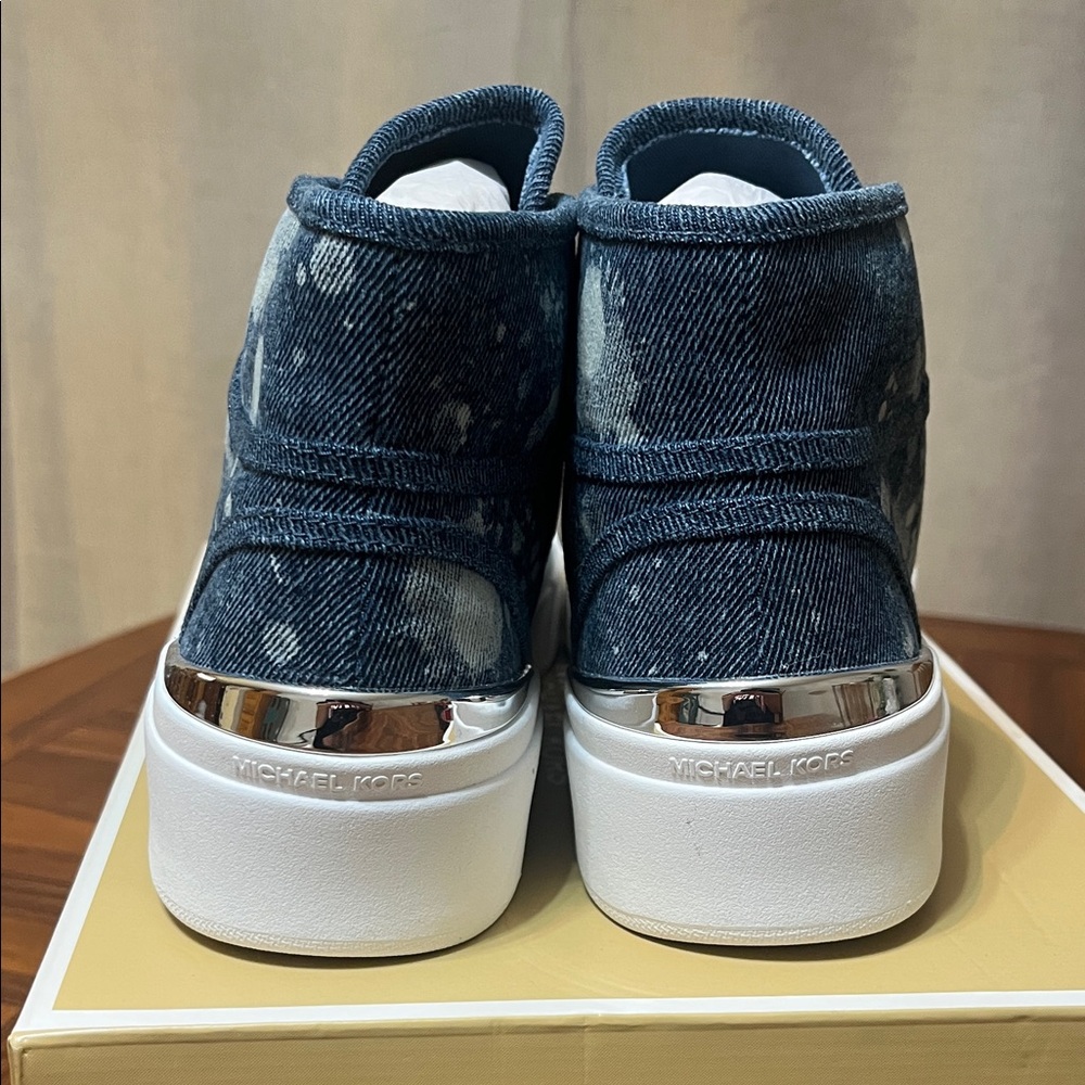 Michael Kors Denim High-Top Sneakers - Picture 5 of 7